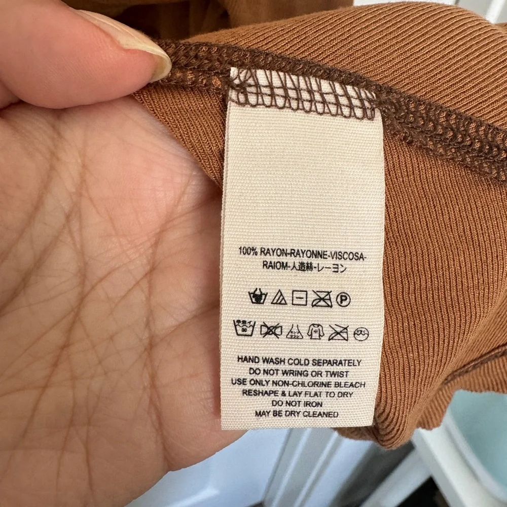 Free People We The Free January Sienna Tunic Long Bat Sleeve Top Burnt Orange - Picture 7 of 8